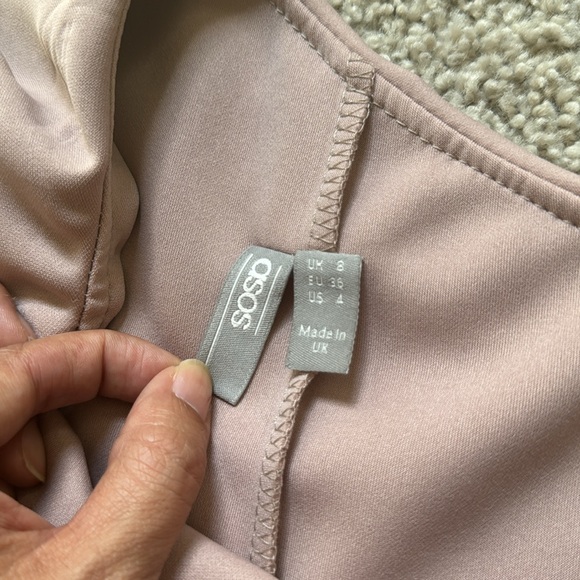 ASOS DESIGN Maternity One shoulder Cape Midi Dress (Size 4) - Picture 4 of 5